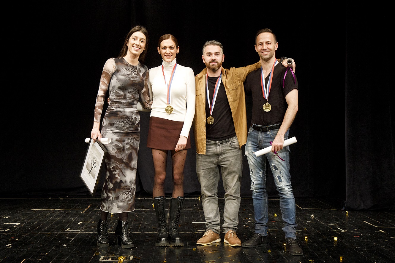 POBEDNICI 49 Festivala monodrame i pantomime Natasa Lasica Olga Djordjevic Djordje Kreca i Trevor Kop foto Sanja Veljkovic